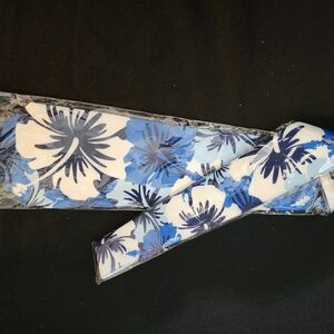 Floral Blue and White Tie